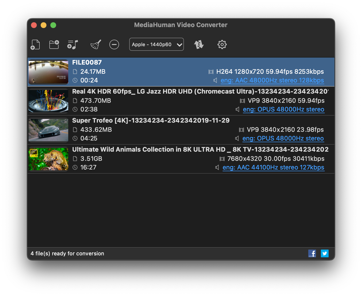 MediaHuman Video Converter main window